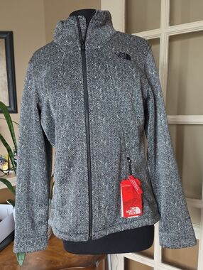 The North Face Women's Gray Herringbone Full-Zip Utility Jacket
